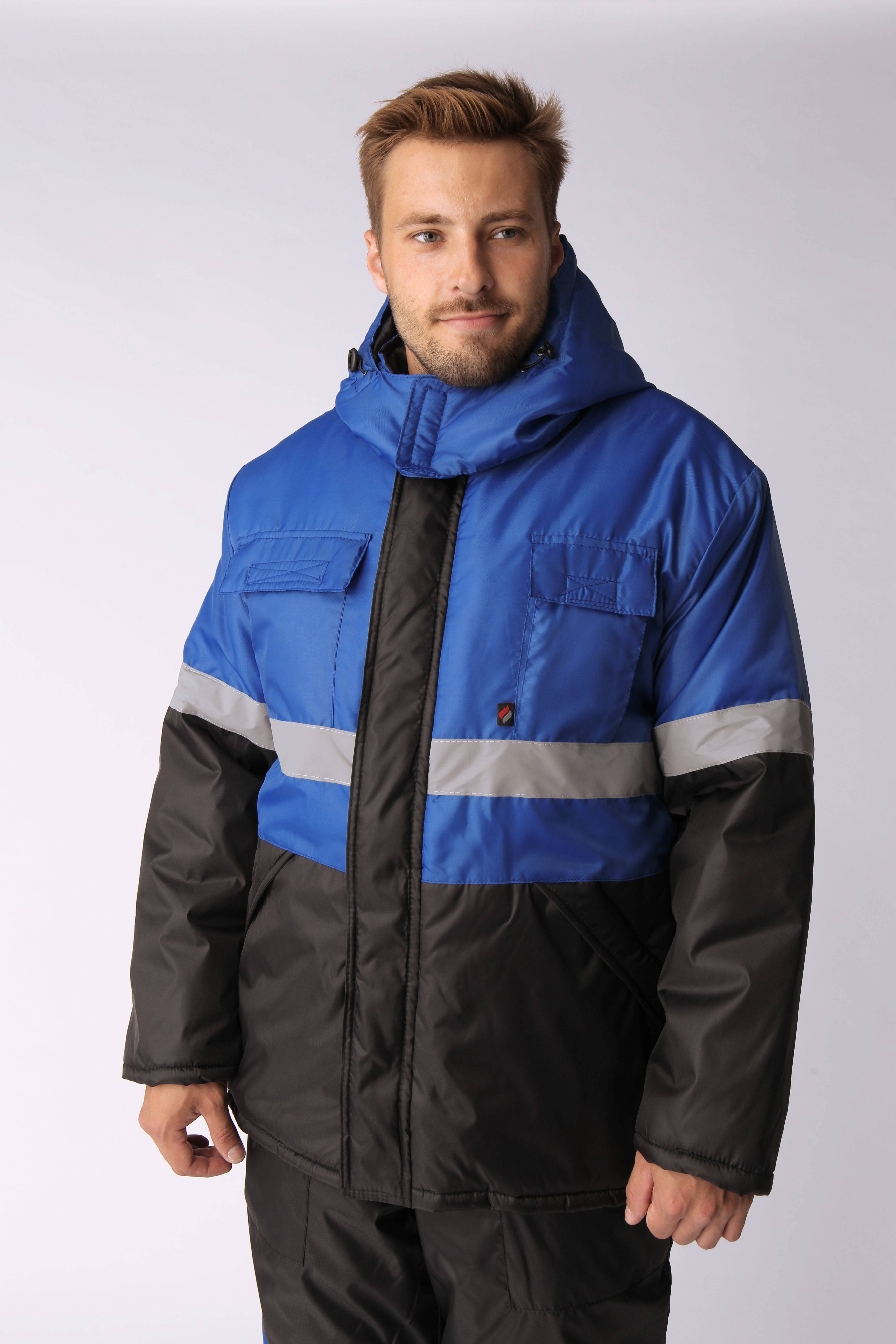 Костюм зимний Мегрес-2 СОП (тк.OxLine,90) п/к, васильковый/черный - 4