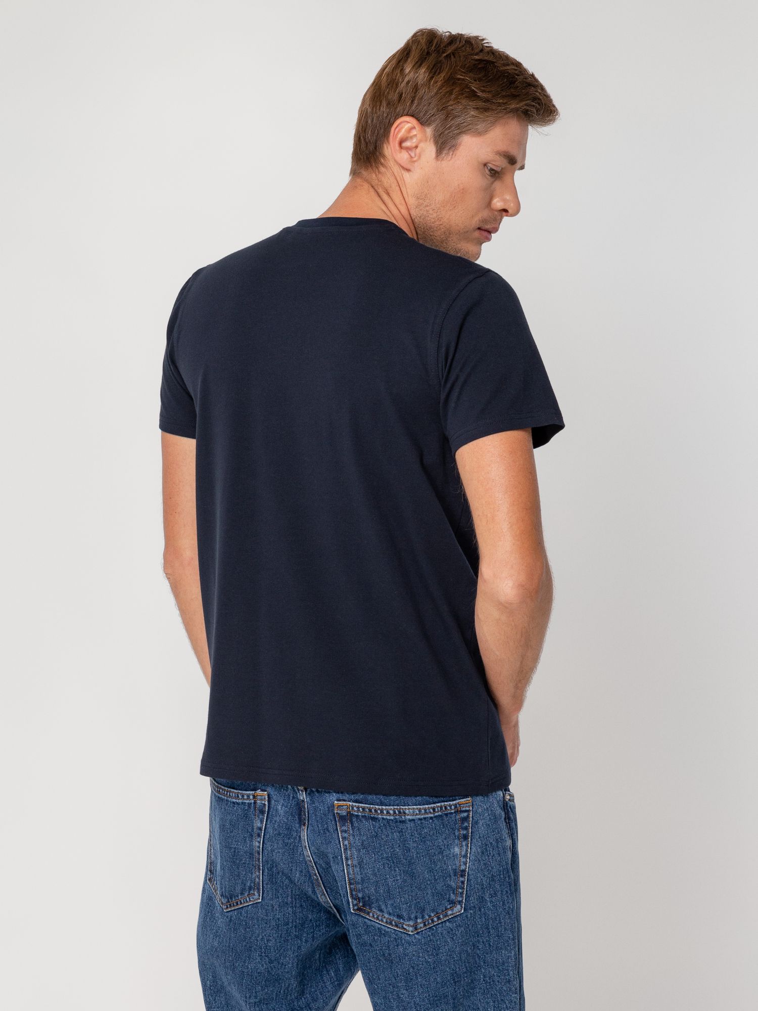 Футболка мужская T-bolka Stretch, темно-синий - 3