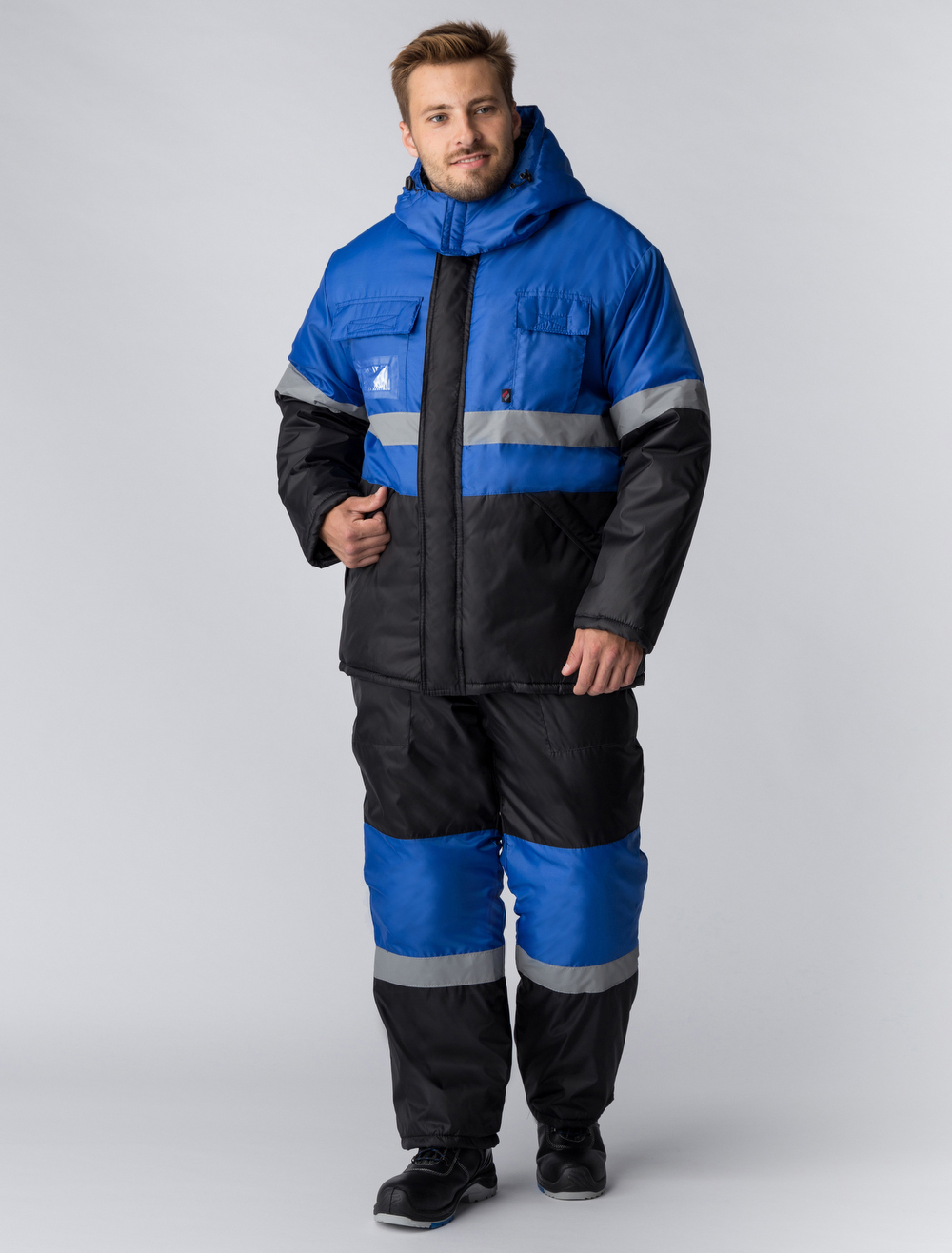 Костюм зимний Мегрес-2 СОП (тк.OxLine,90) п/к, васильковый/черный - 21