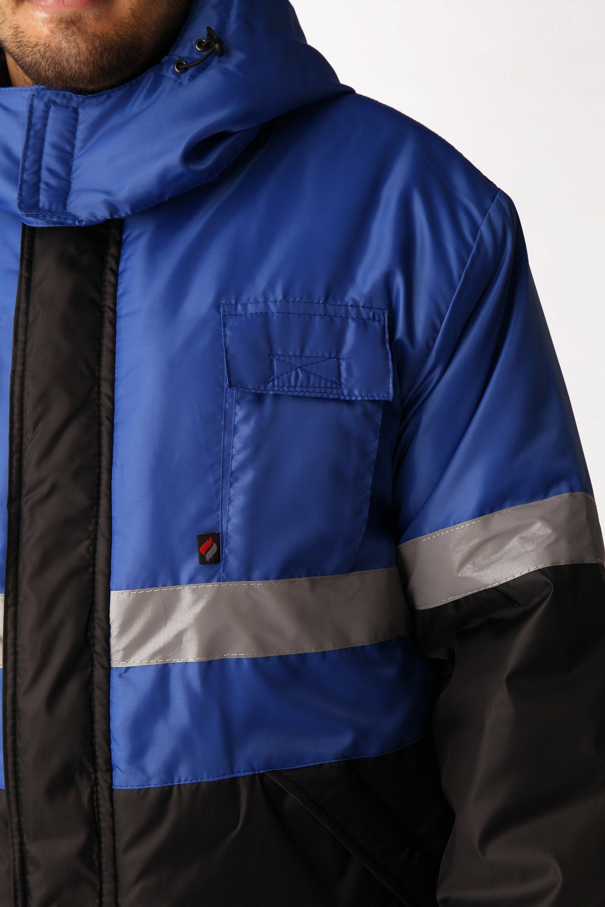 Костюм зимний Мегрес-2 СОП (тк.OxLine,90) п/к, васильковый/черный - 5