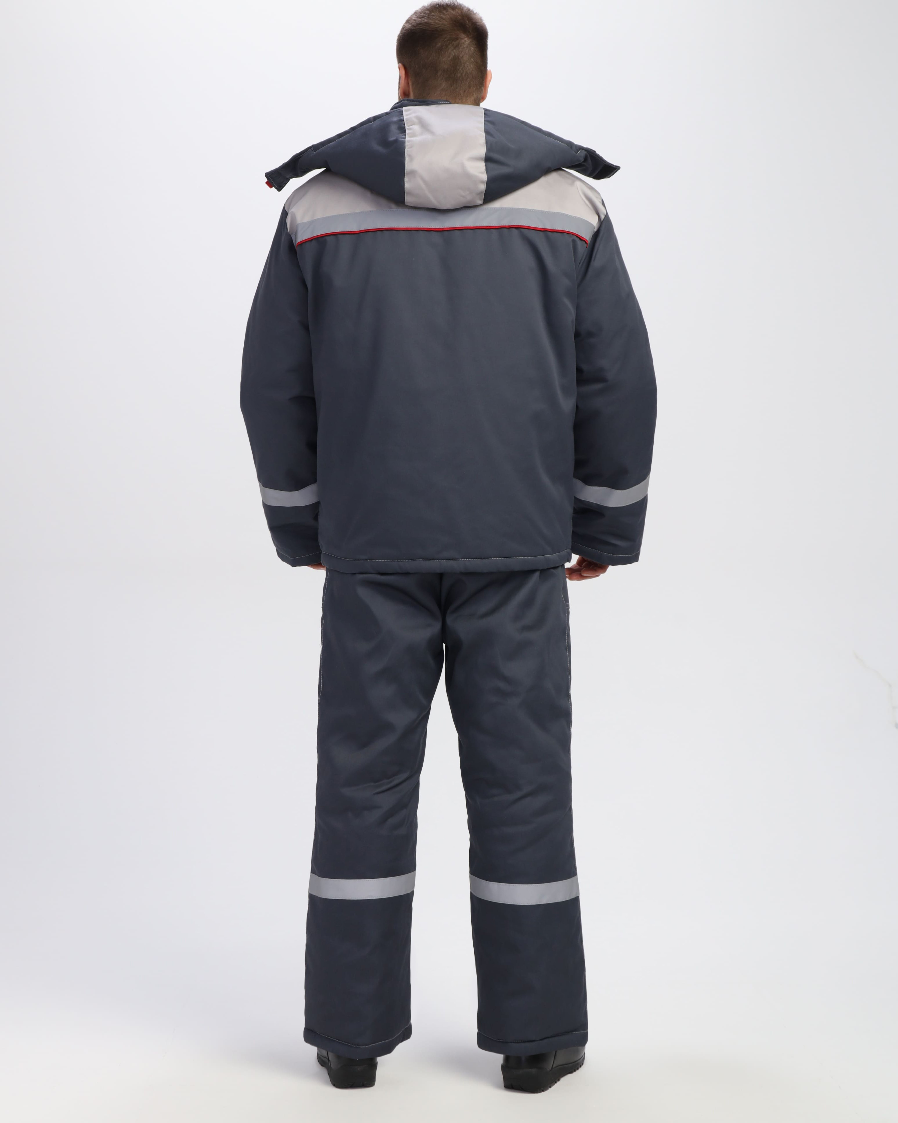 Костюм зимний Фаворит-1 IMP (тк.Смесовая,240) брюки, т.серый/св.серый - 6